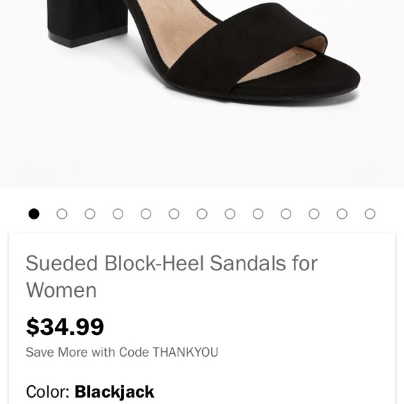 Suede Block-Heel Sandals - Picture 5 of 5